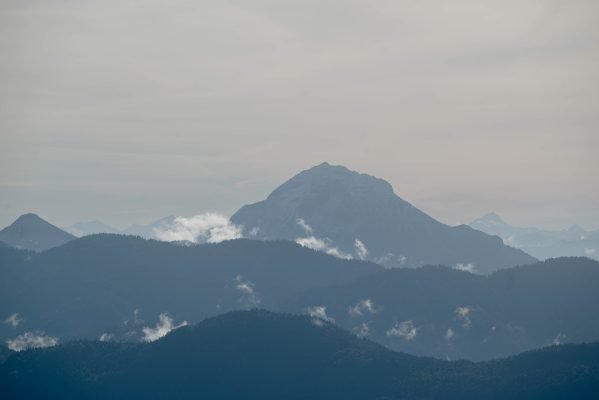 Distant mountain peaks
