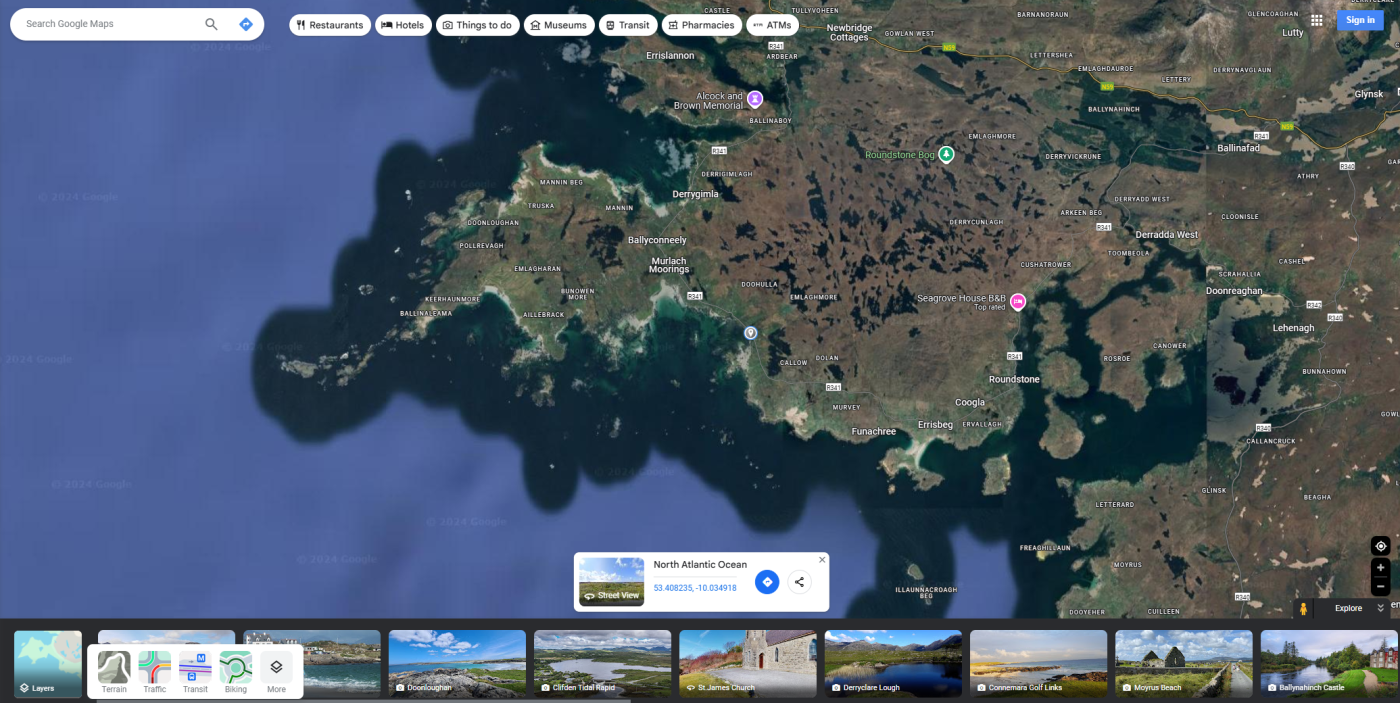 Google Maps in satellietmodus helpt bij het vinden van unieke reis- en fotografielocaties