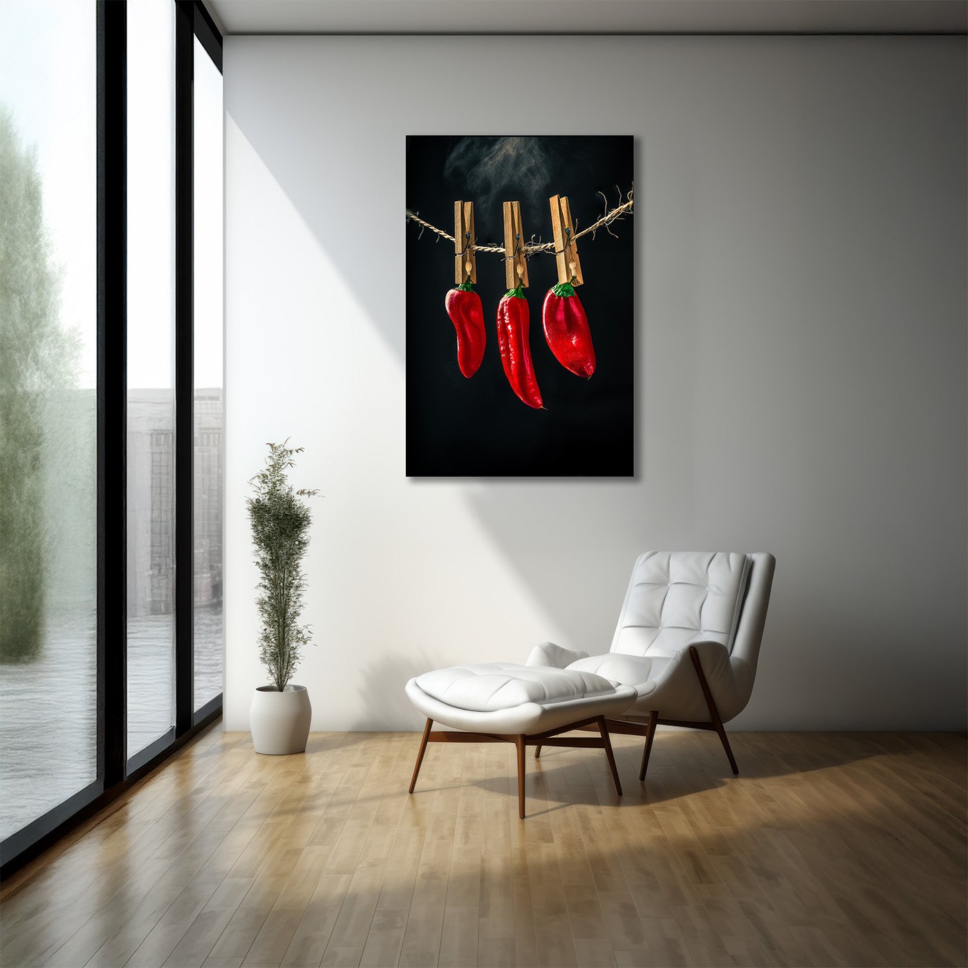 still life artwork red paprikas