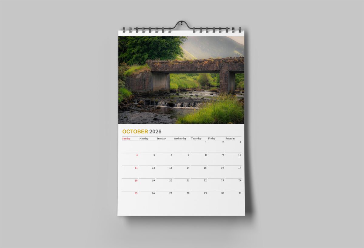 Calendar with photos from Ireland