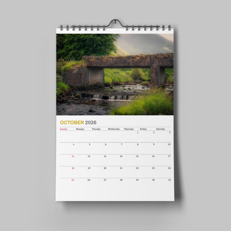 Calendar with photos from Ireland