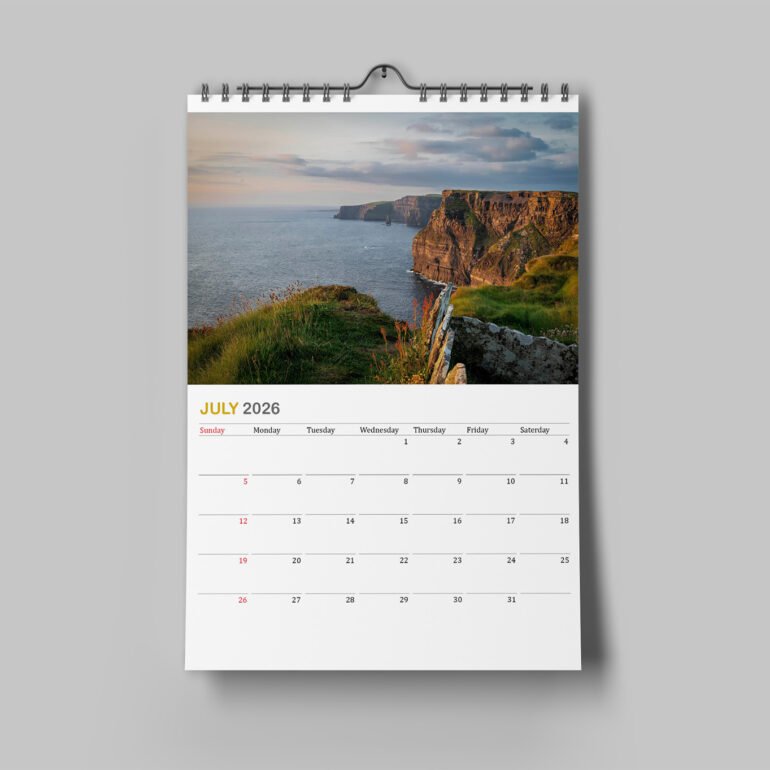 Calendar with photos from Ireland