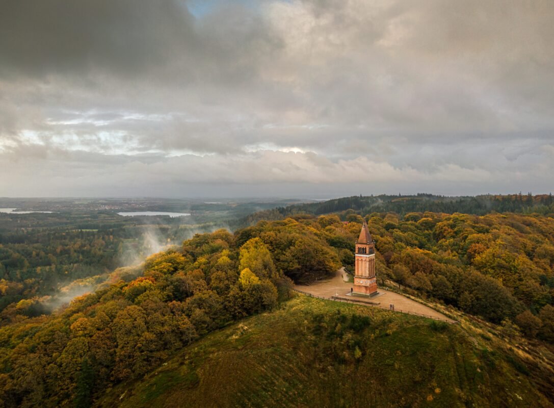 Het gebied rondom Silkeborg in de herfst
