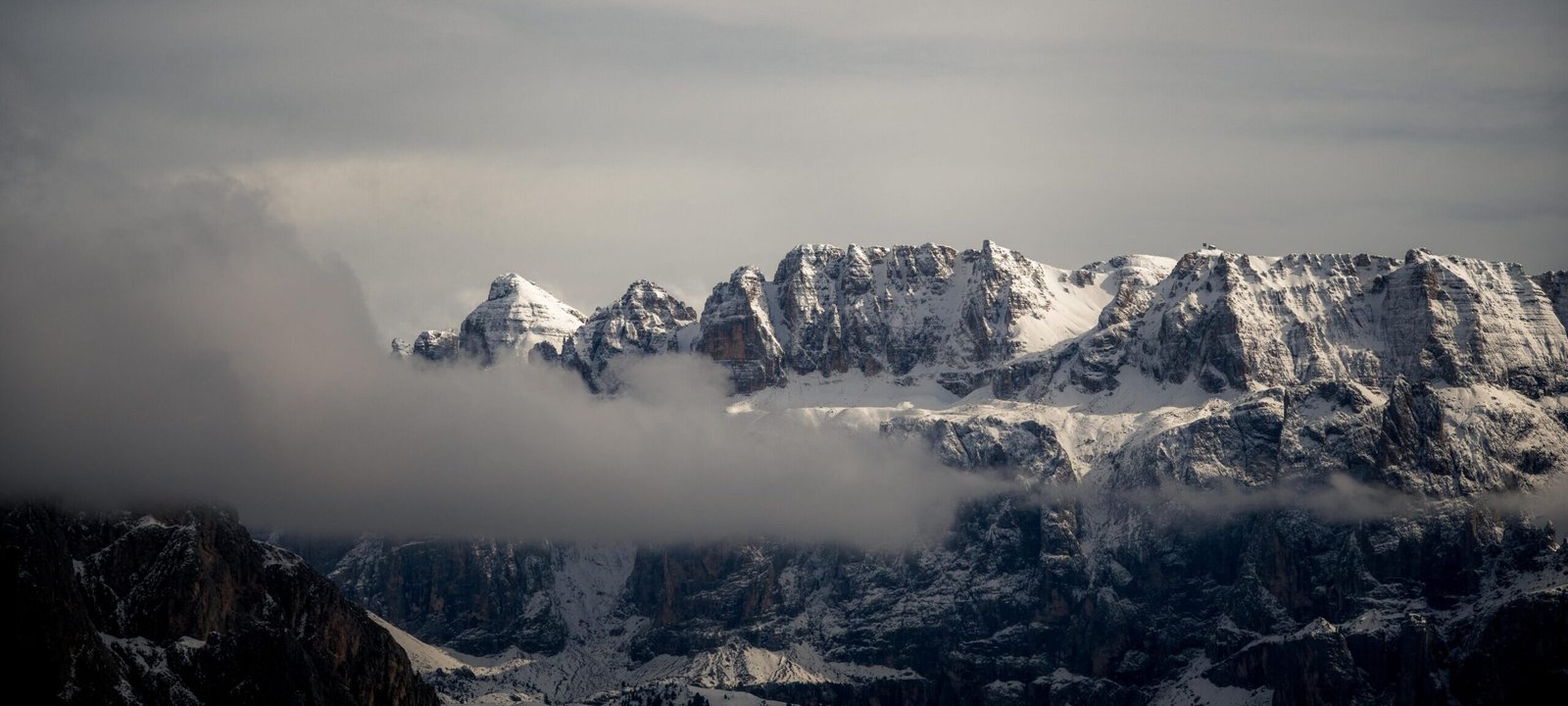 landscape of peaks in the Dolomites