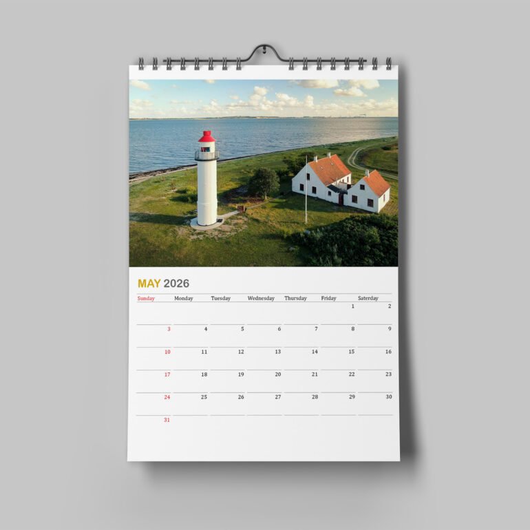 Calendar with photos from Denmark
