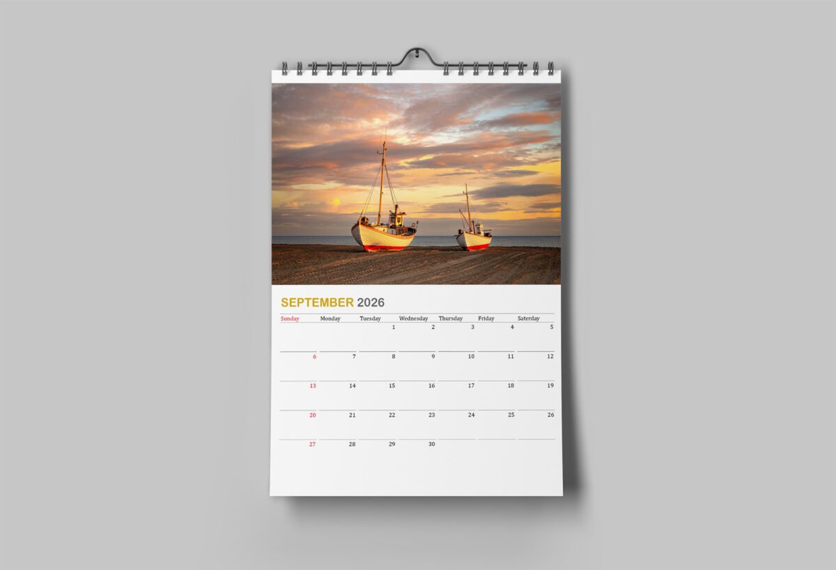 Calendar with photos from Denmark