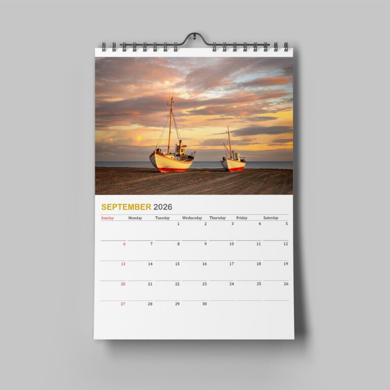 Calendar with photos from Denmark