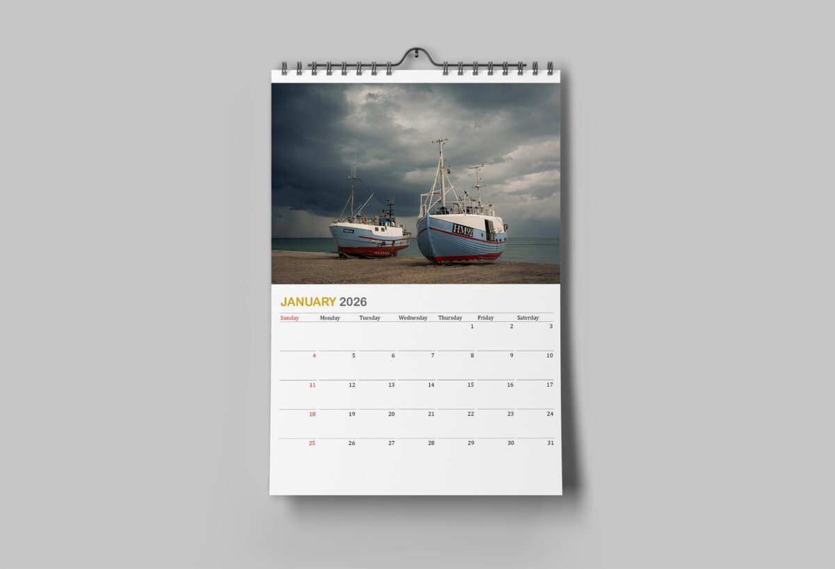 Calendar with photos from Denmark