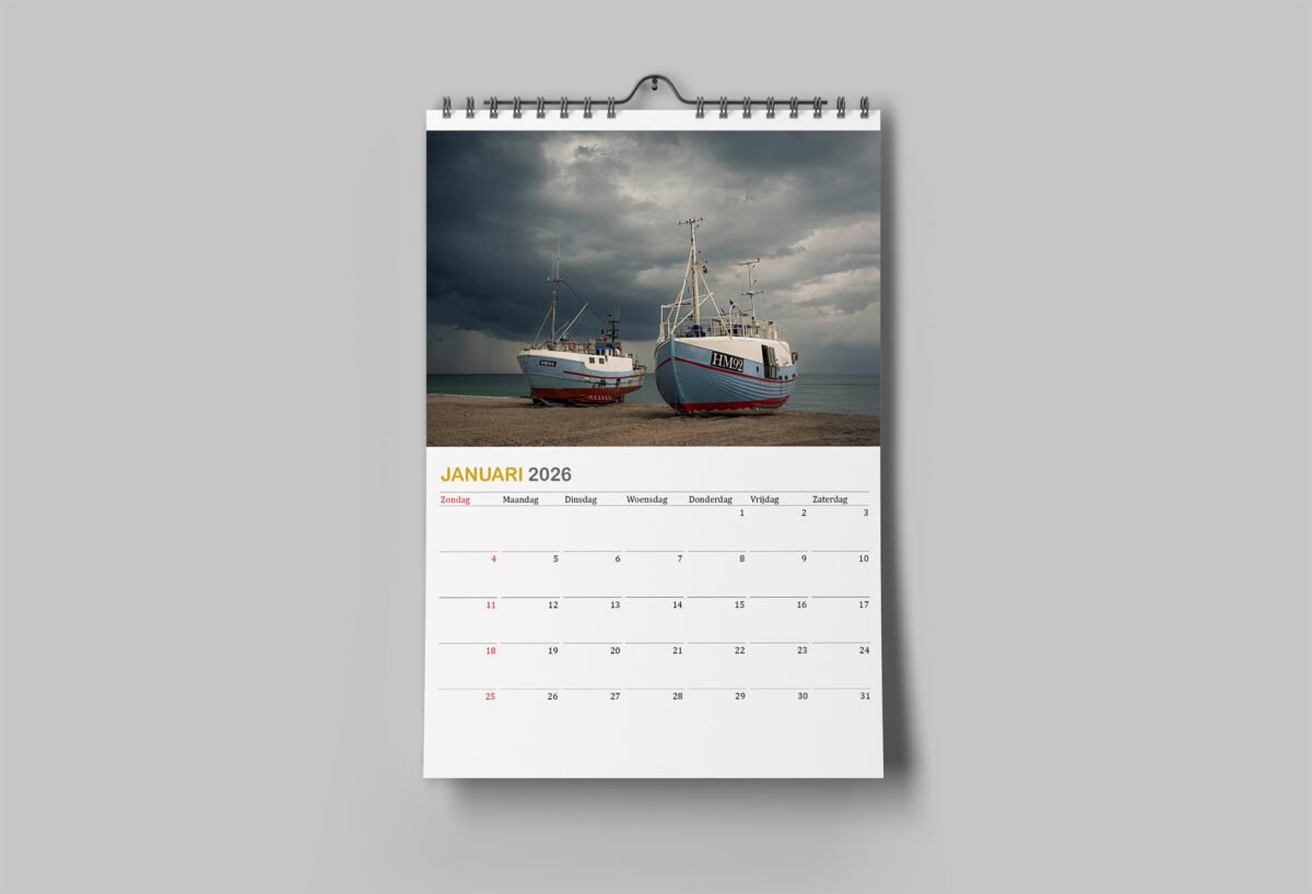 a calendar of photos from Denmark