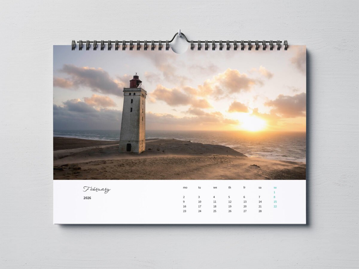 calendar with photos of Denmark