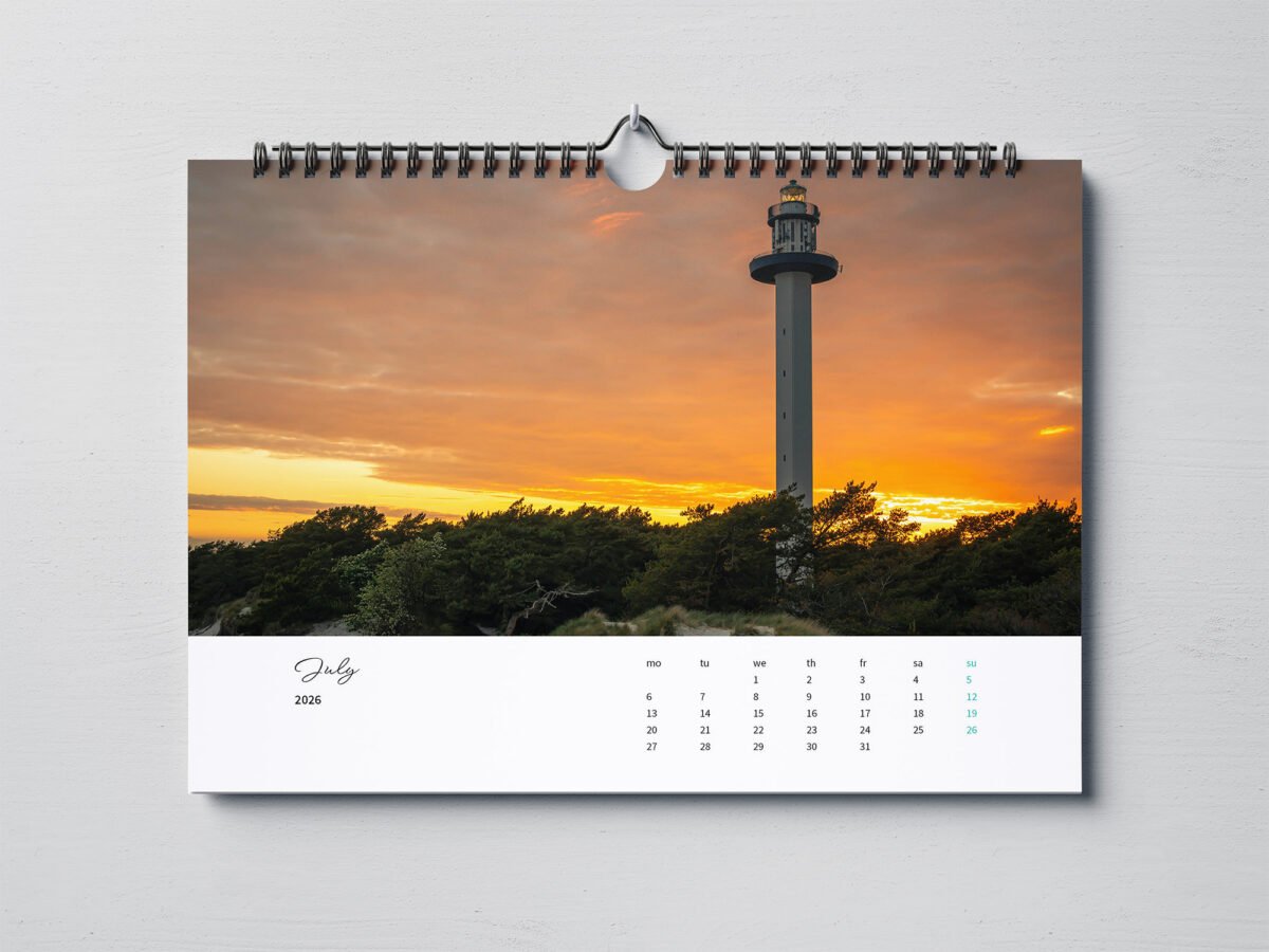 calendar with photos of Denmark