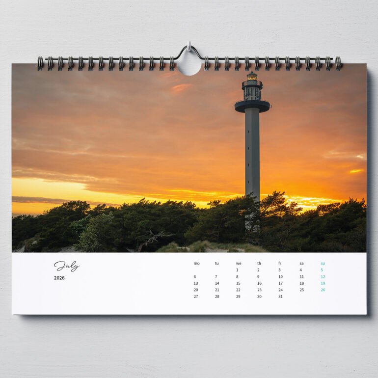 calendar with photos of Denmark