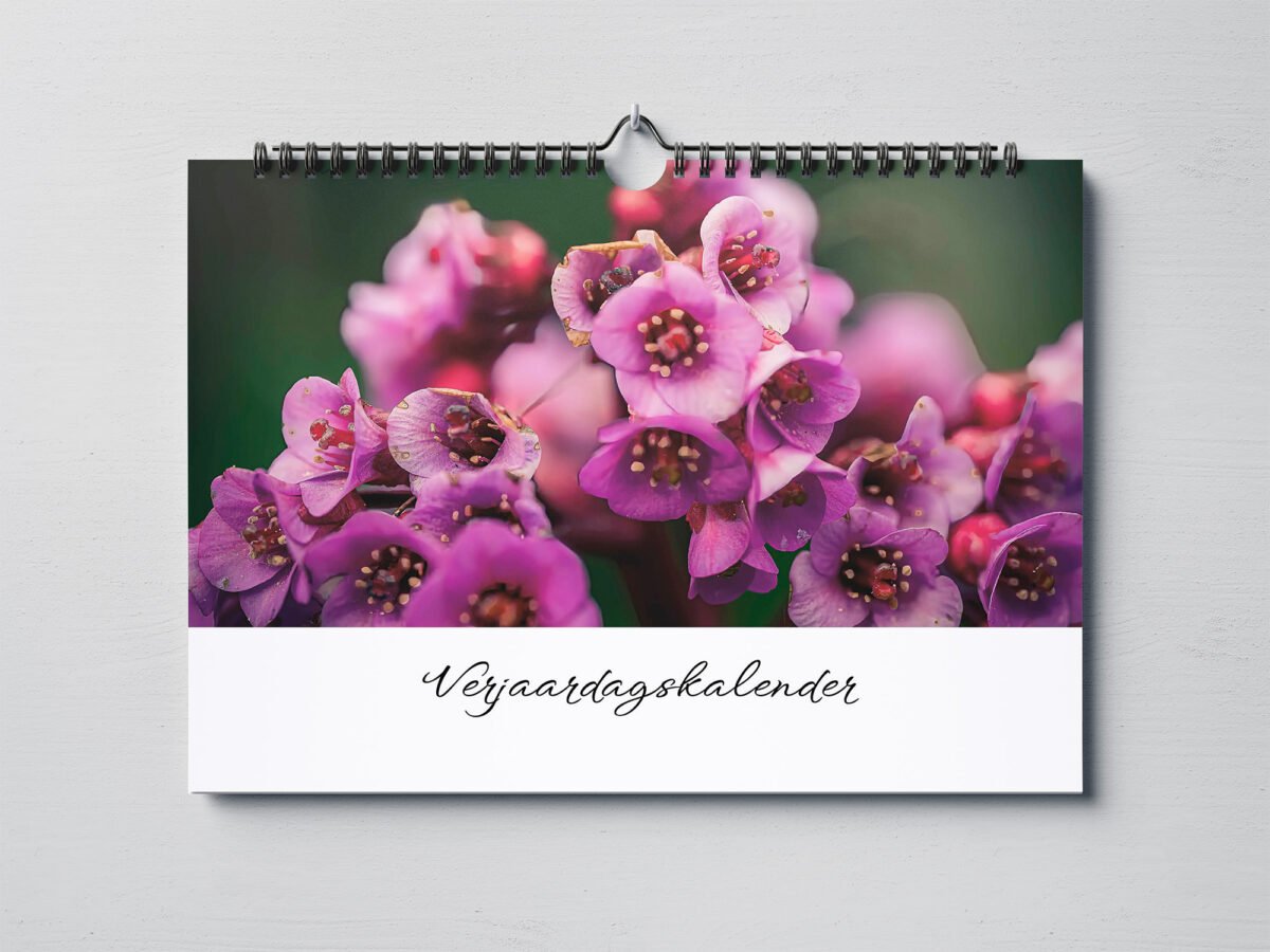 calendar with close up photos