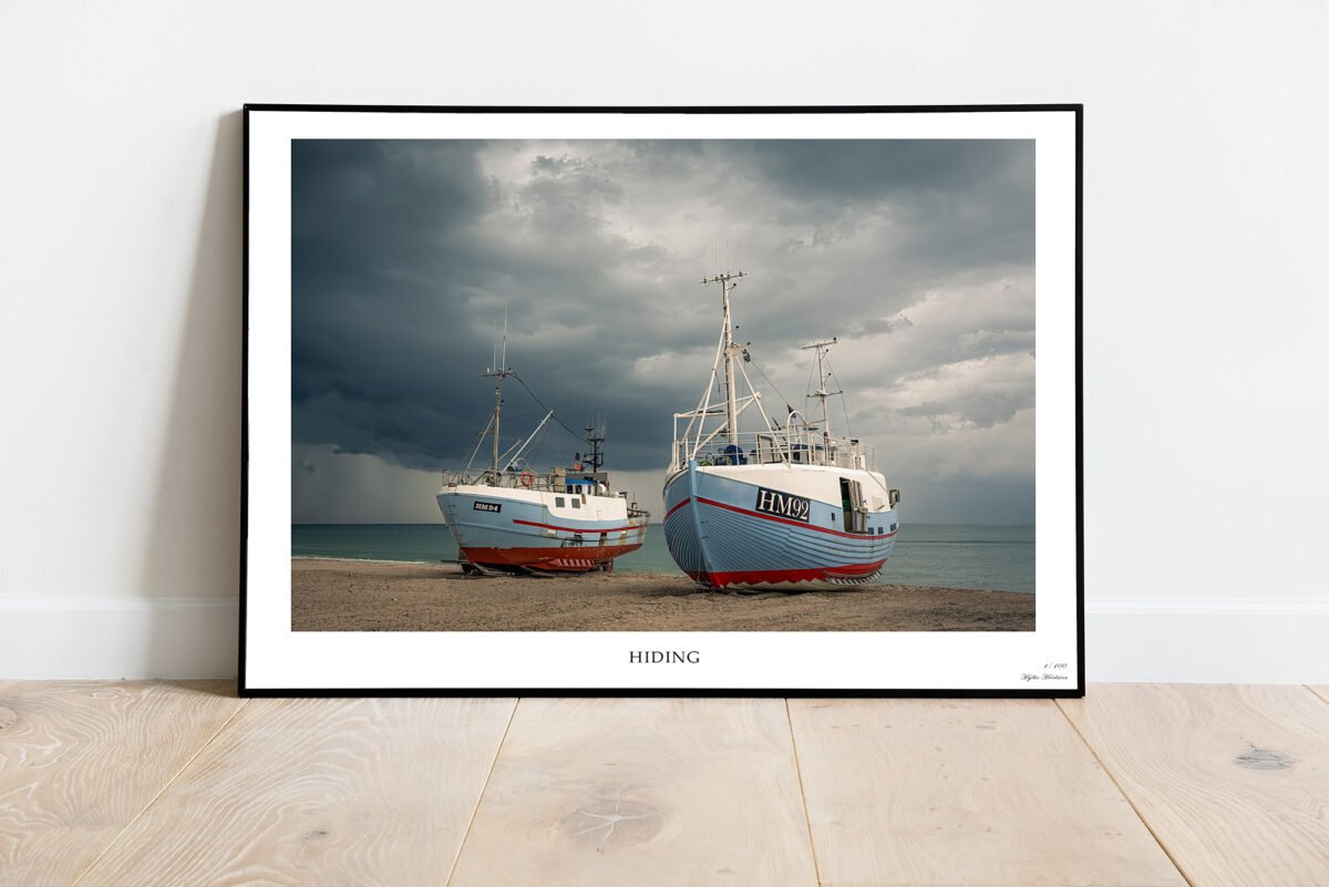 fine art print of fishingboats on the ebach