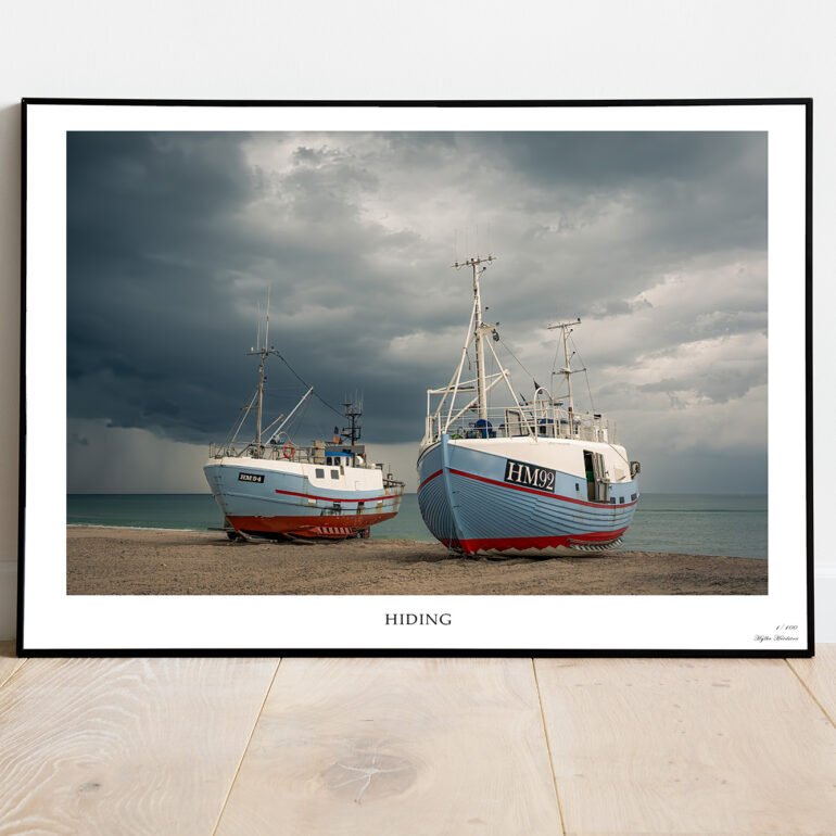 fine art print of fishingboats on the ebach