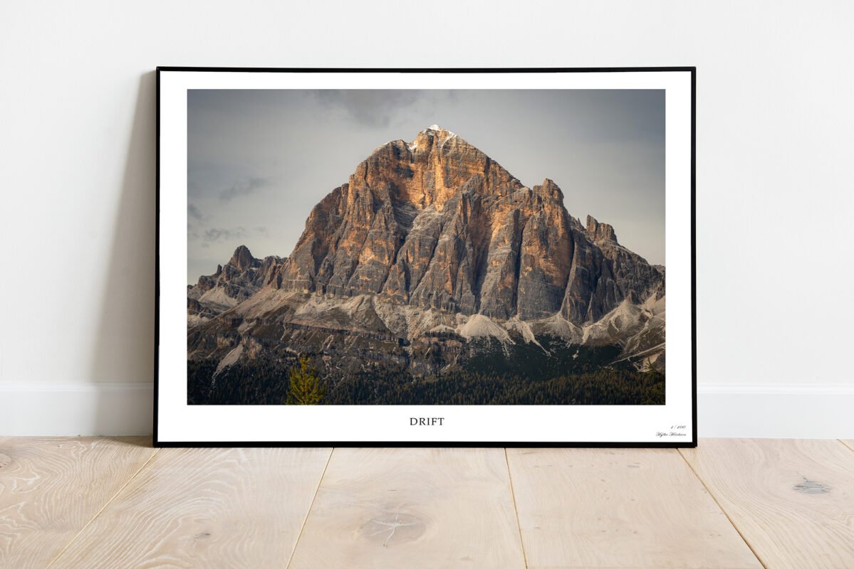 fine art print of impressive mountain peak