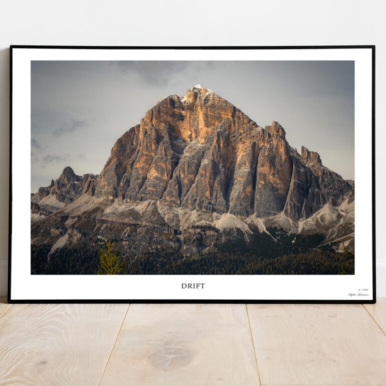 fine art print of impressive mountain peak