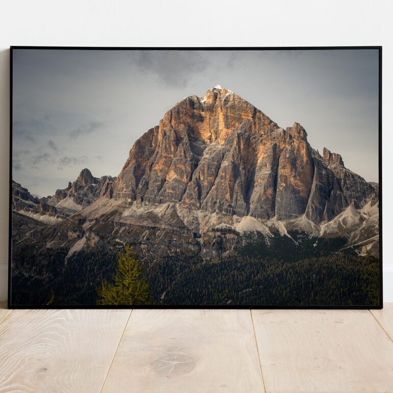fine art print of impressive mountain peak