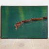 fine art print of rowing boats on emeral lake