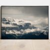 fine art print of rugged mountain peaks