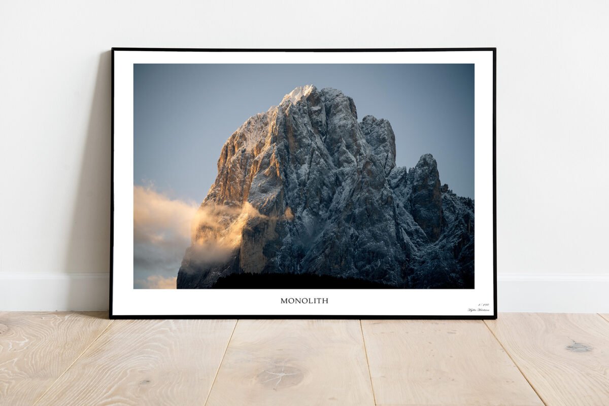 fine art print of mountain peak