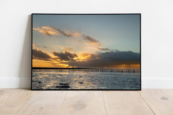 fine art print of sunset at the coast