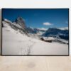 fine art print of mountains and snow