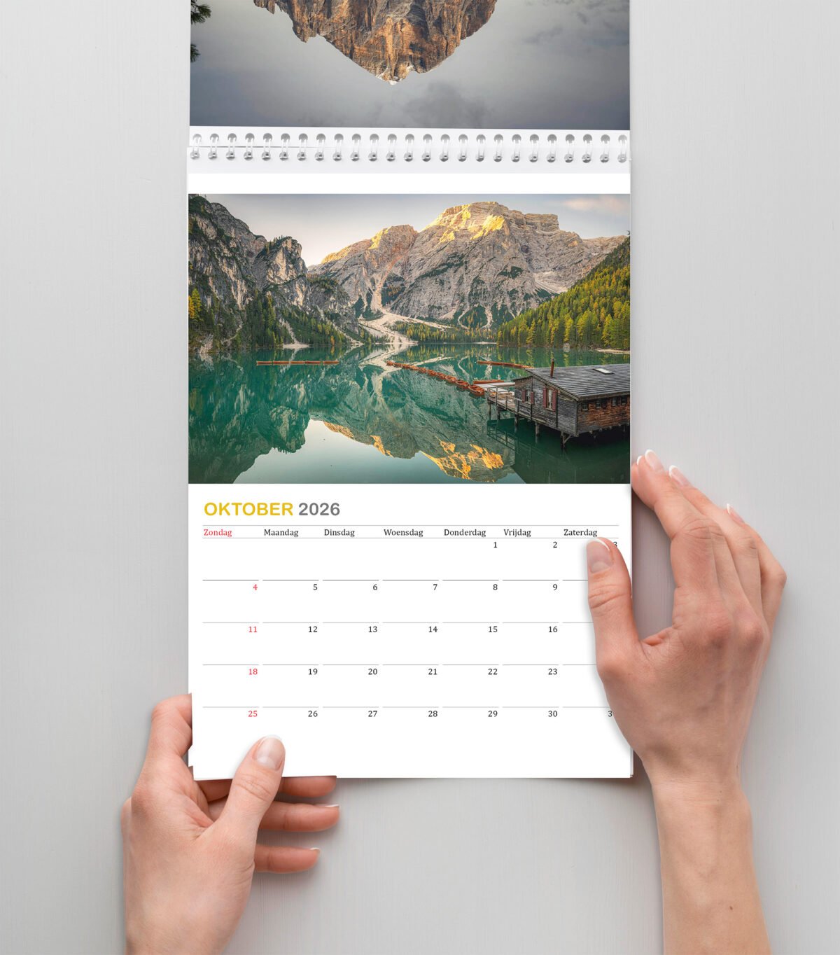 kalender met fotos uit de Dolomieten