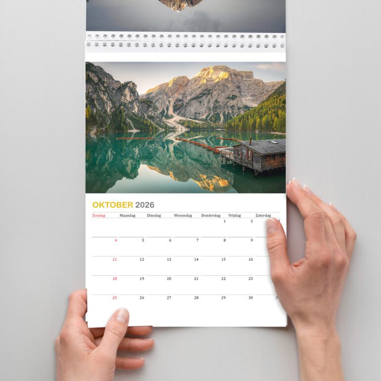 kalender met fotos uit de Dolomieten