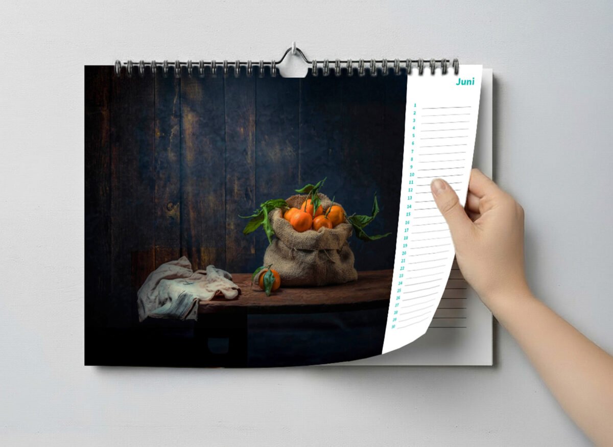 calendar with stil life photos