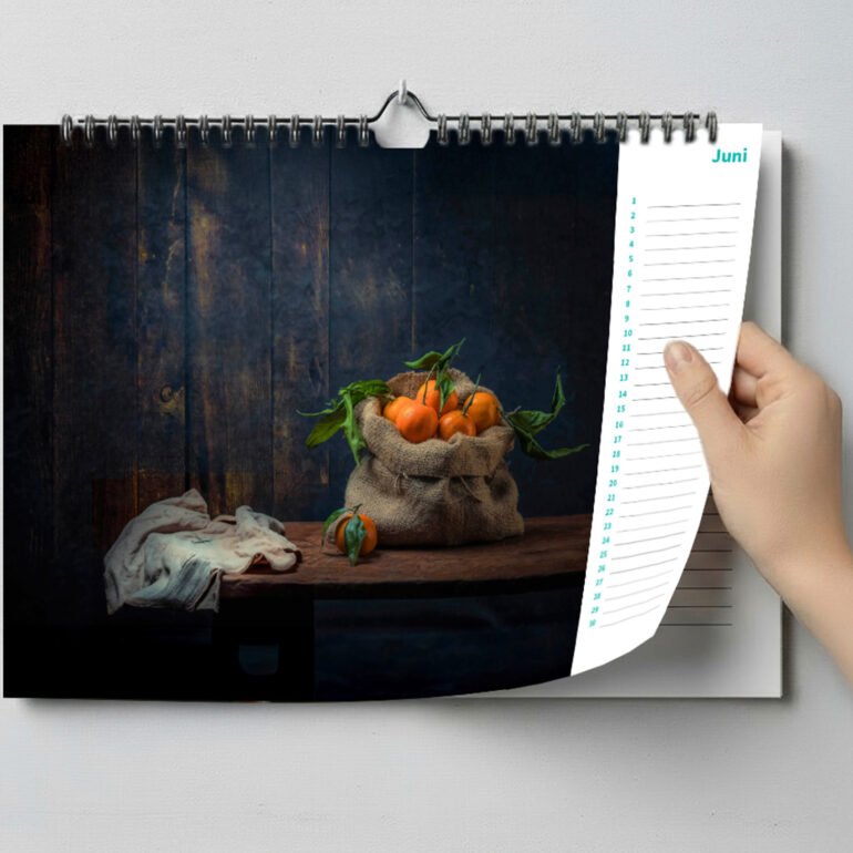 calendar with stil life photos