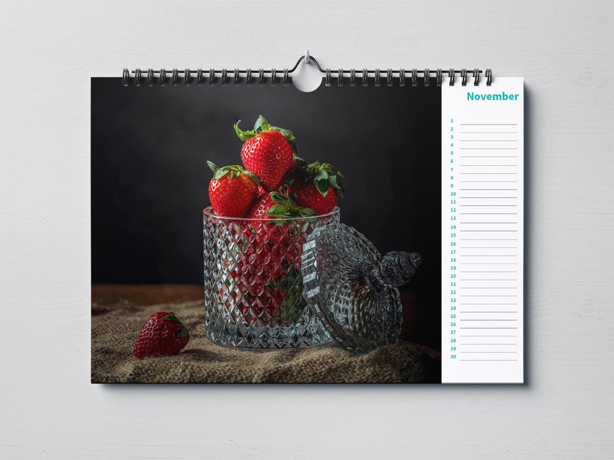calendar with stil life photos