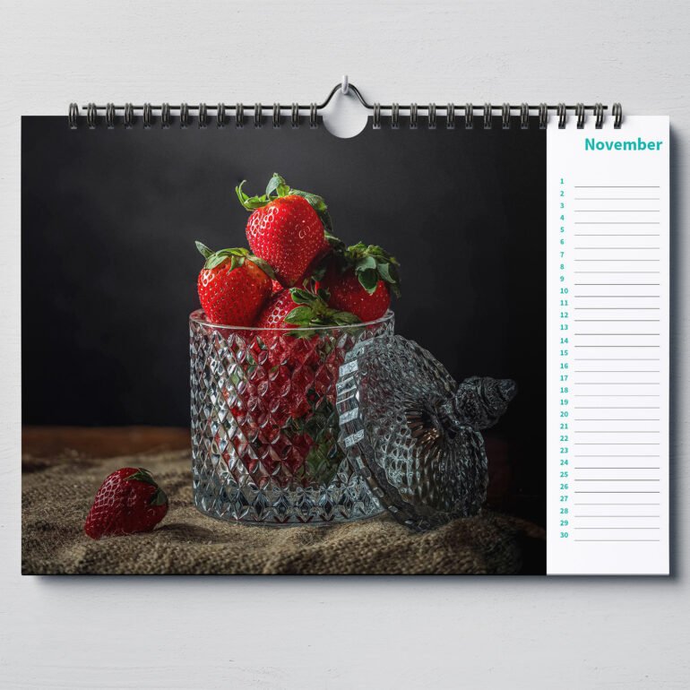 calendar with stil life photos