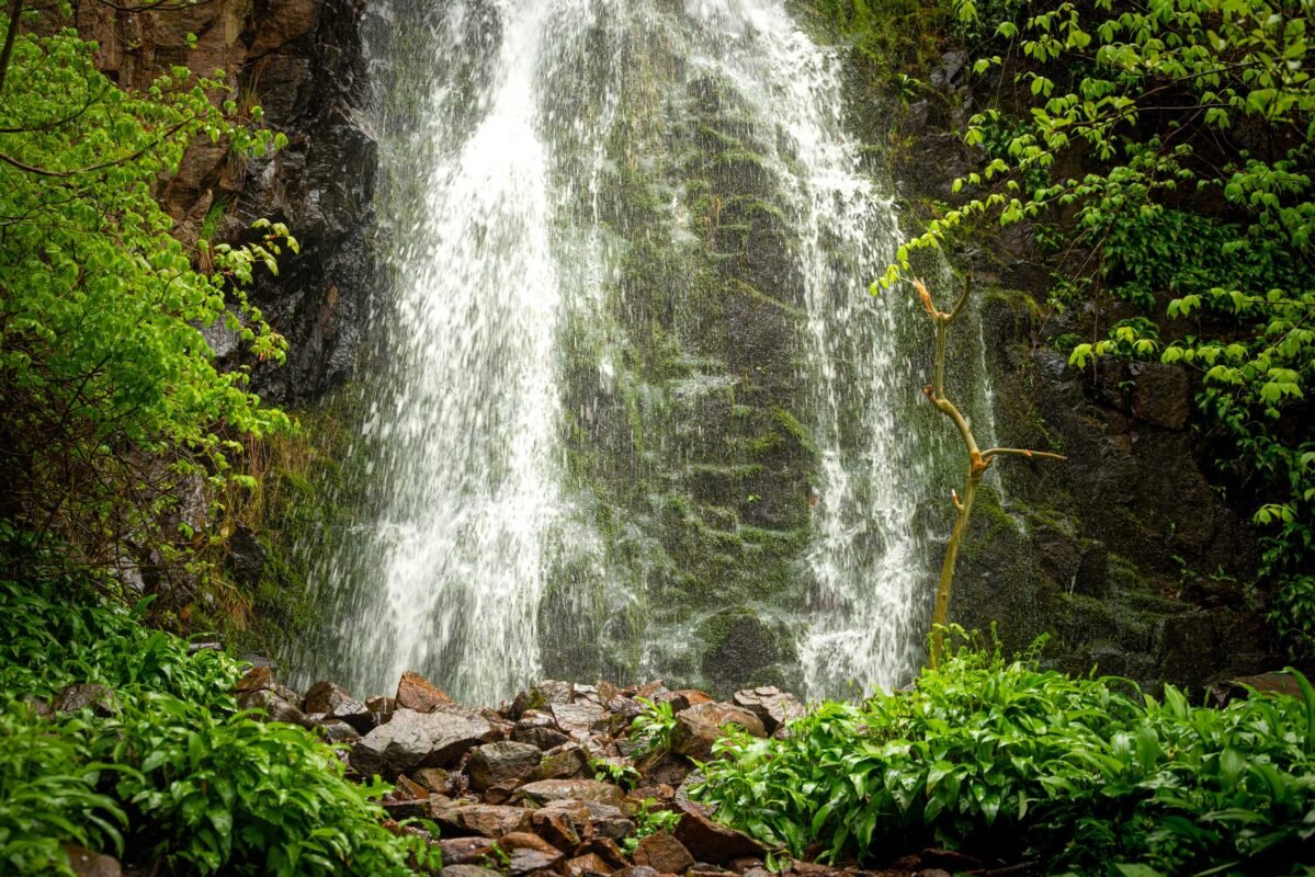 Pissebækken waterval nabij Hammershus