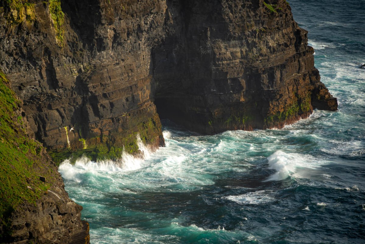 Cliffs of Moher panorama coastline evening light