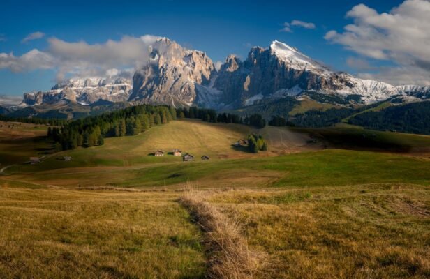 view over the Seismer Alm in Autumn