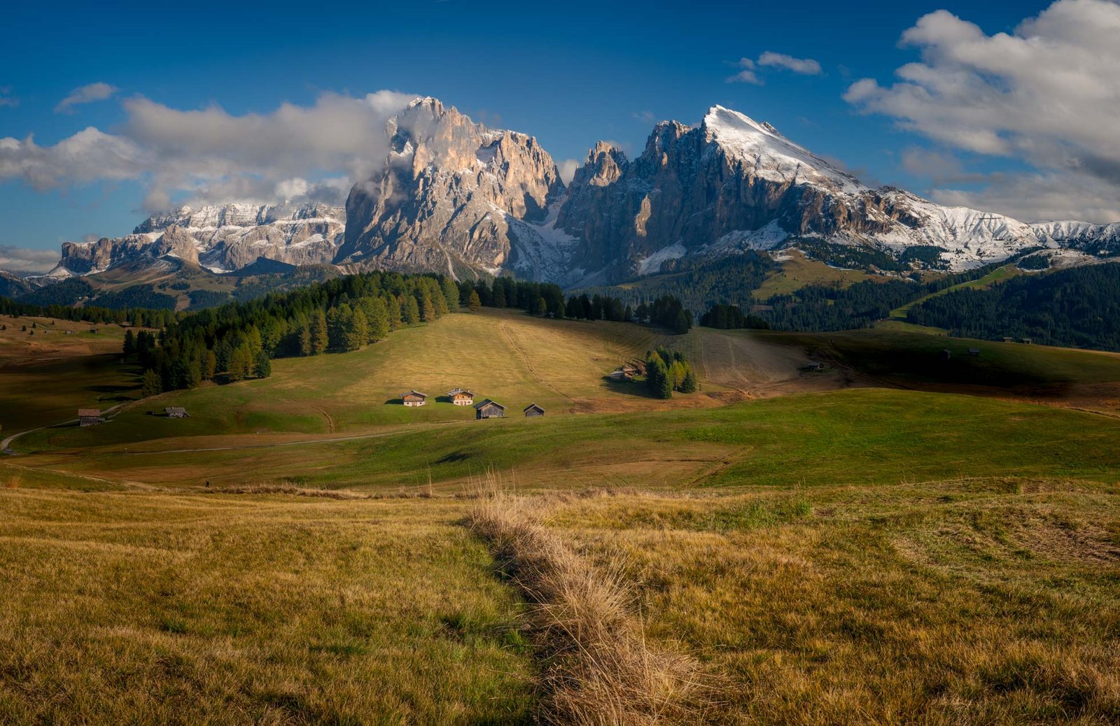 view over the Seismer Alm in Autumn