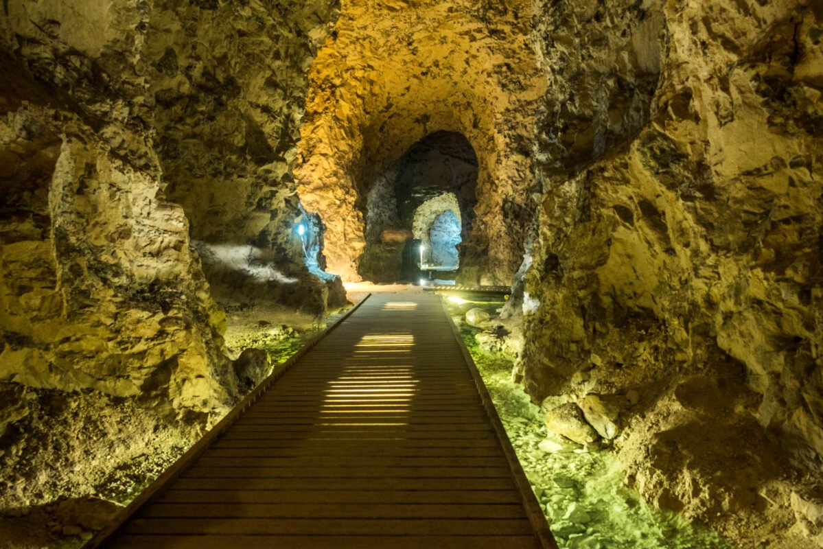 Mønsted Kalkgruber limestone mine underground caves