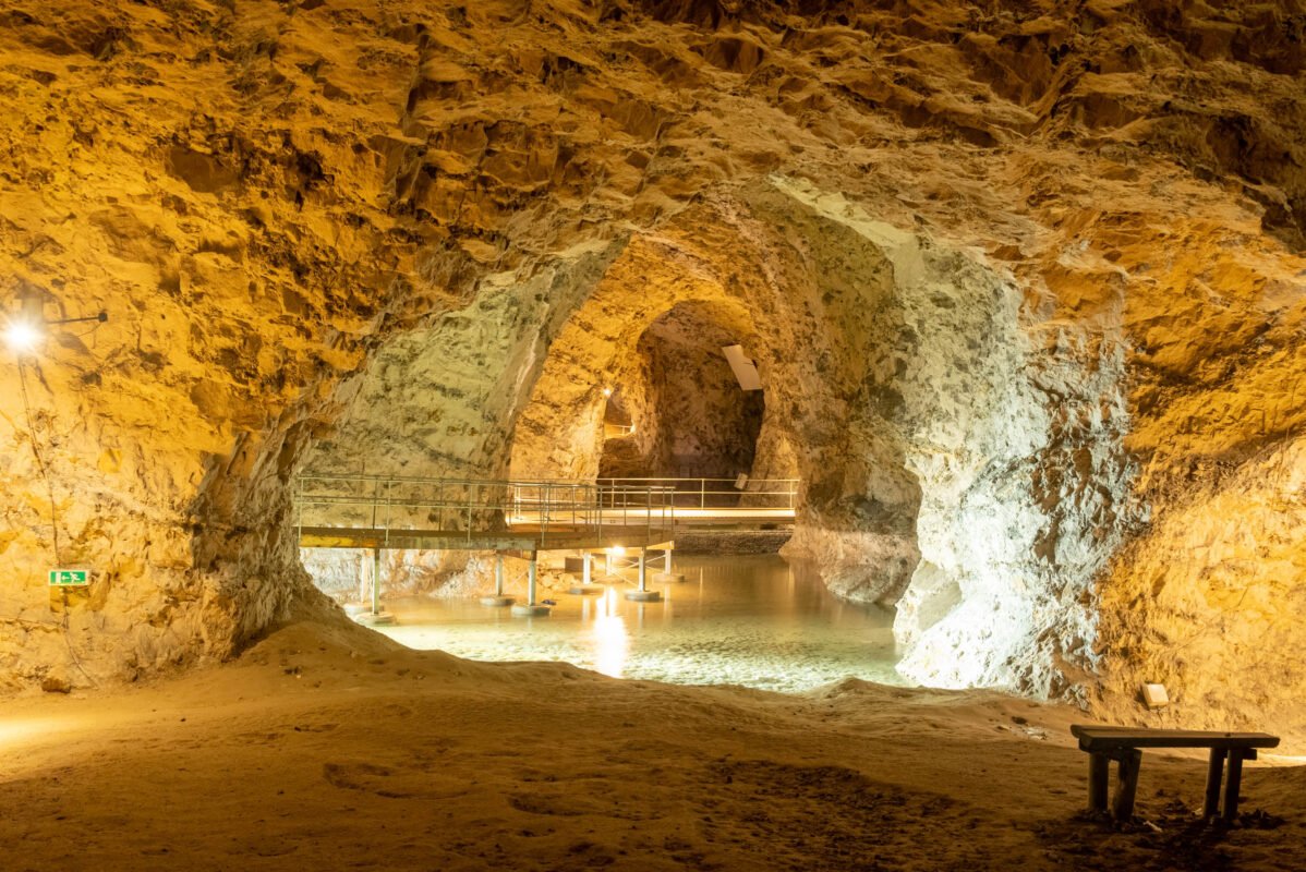 Mønsted Kalkgruber tunnel lighting