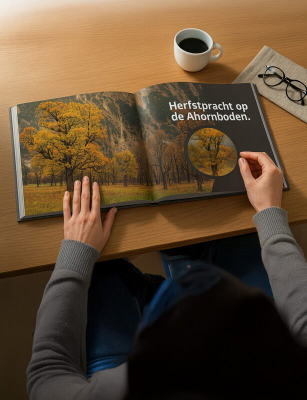 boek over de herfst op tafel