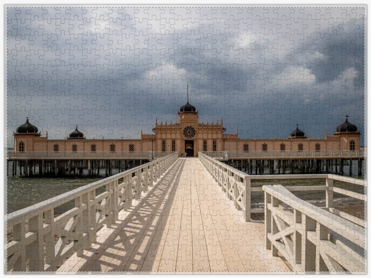 puzzel van badhuis in Zweden