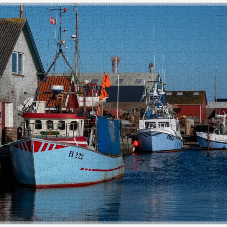 puzzel van haven in Denemarken
