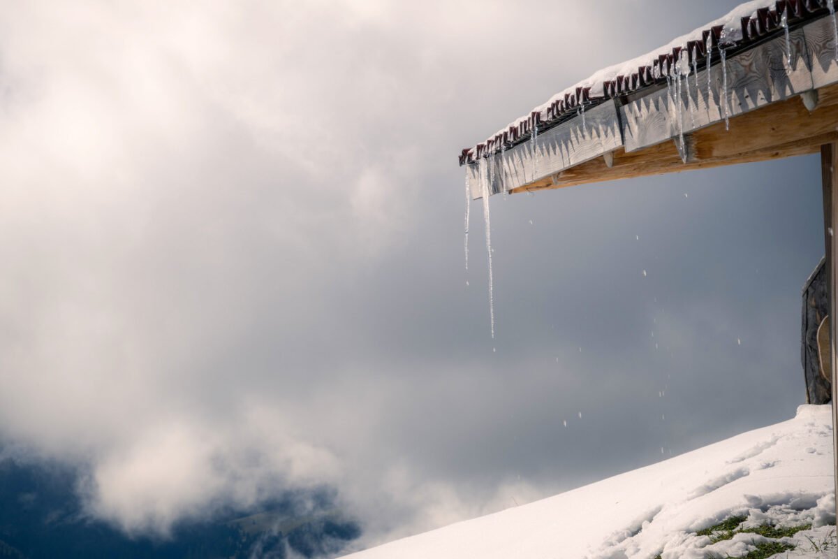 Odle peaks clouds dramatic