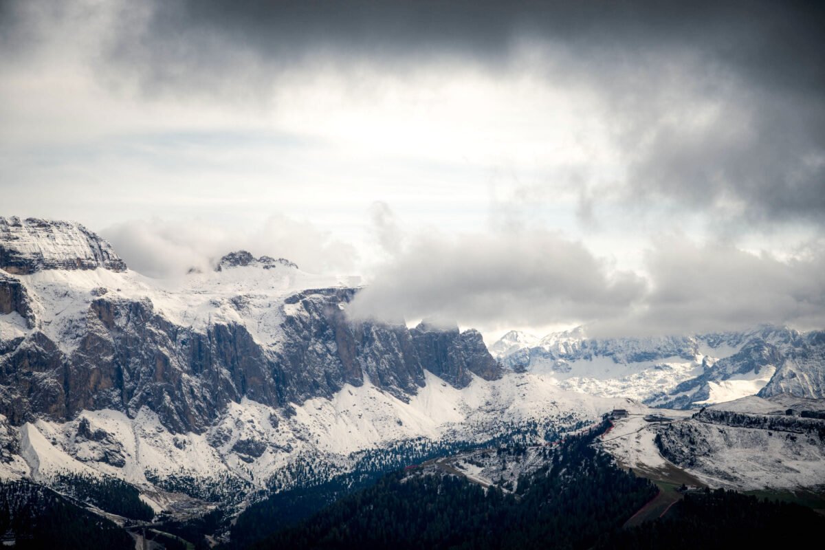 Panorama view Seceda Odle group Dolomites