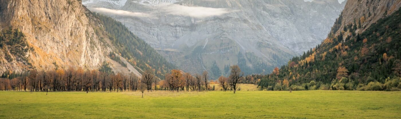 Panorama Ahornboden Karwendel autumn
