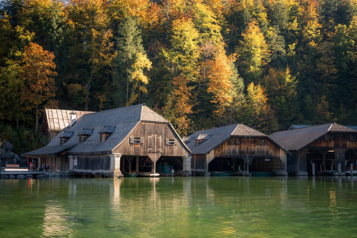 Königssee bergen reflectie herfst