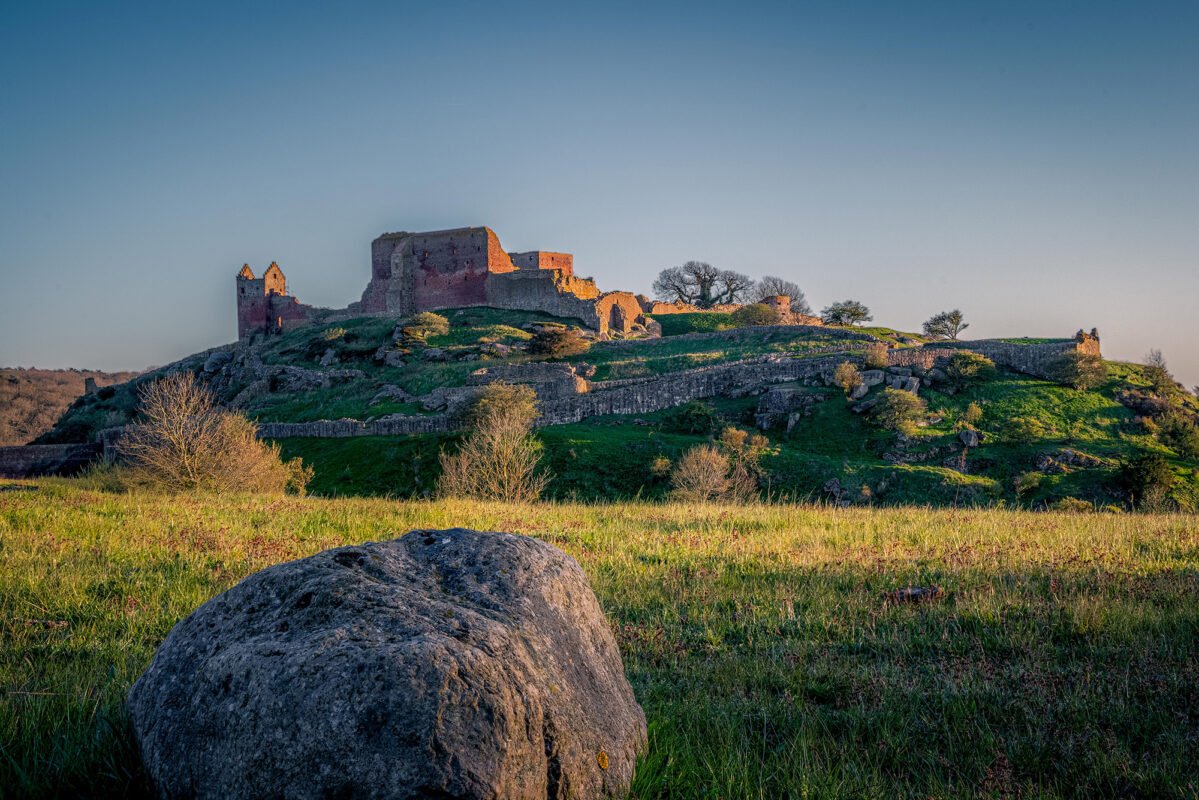 Middeleeuwse muren Hammershus ruïne