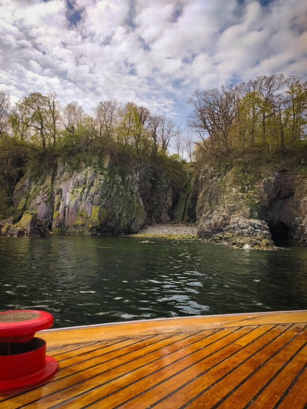 View over the cliffs and coastline of Bornholm