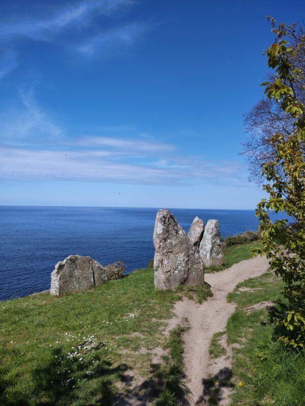 View from the cliffs over the Baltic Sea at Helligdomsklipperne
