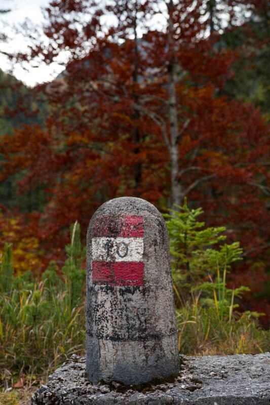 Vertical waterfall at the Cascate di Fanes